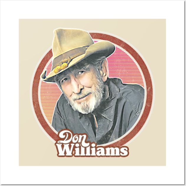 Don Williams / Retro Style Fan Design Wall Art by DankFutura